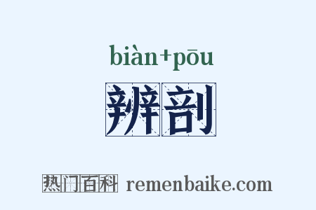 辨剖是什么意思的图片
